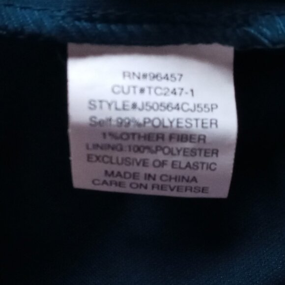 🌸Charming Charlie Floral Scoop Neck Women's Babydoll Top Teal Red Shiny Boho🌸 - Picture 12 of 12